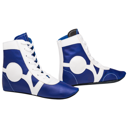 Купить Обувь для самбо SM-0102, кожа, синий Rusco в Котельниках 